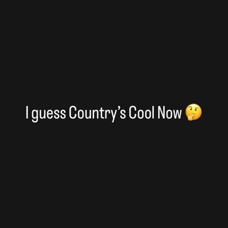 <p>Morgan Wallen's Instagram stories post, ‘I guess Country's Cool Now’.</p>