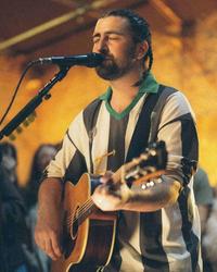 Noah Kahan performing in London in March 2026