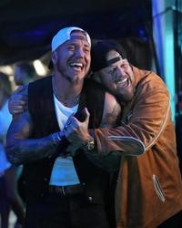 Brandon Lake and Jelly Roll backstage at CMA Fest 2025