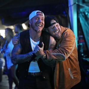 Brandon Lake and Jelly Roll backstage at CMA Fest 2025