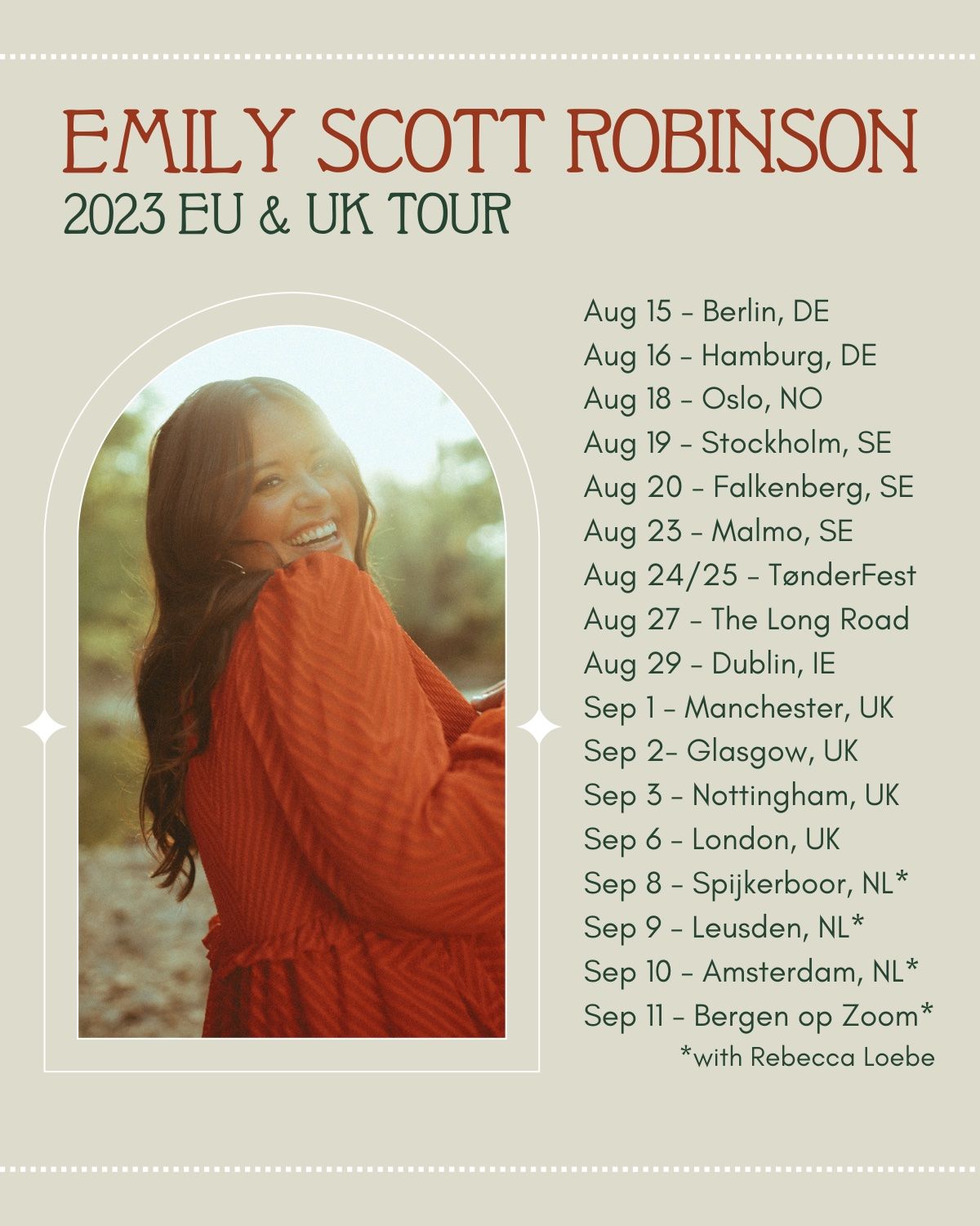 Emily Scott Robinson 2023 UK & Europe Tour Poster