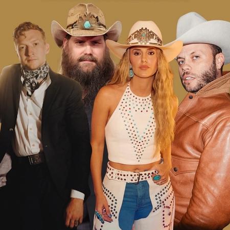 2026 Grammy Country predictions featuring Tyler Childers, Chris Stapleton, Lainey Wilson and Charley Crockett.