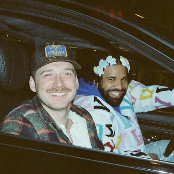 Morgan Wallen & Drake in a car together