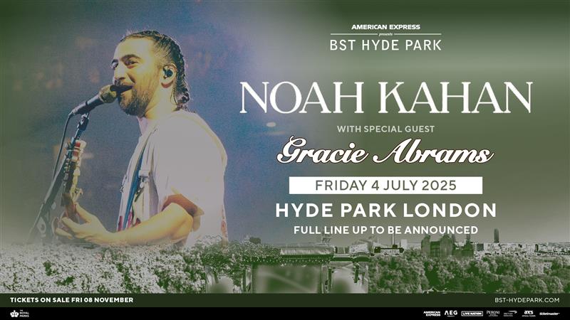 <p>Noah Kahan BST Hyde Park 2025 Banner</p>