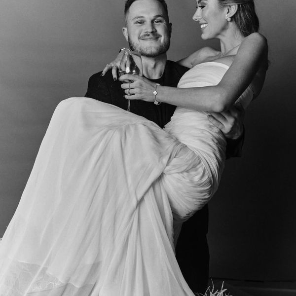 Zach Bryan and Samantha Leonard on their wedding day, December 31, 2025.