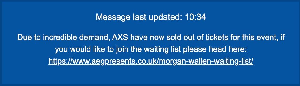 <p>Morgan Wallen Roundhouse Ticket Notice</p>