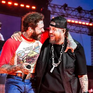 Post Malone performing with Jelly Roll