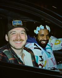 Morgan Wallen and Drake on the set for You Broke My Heart