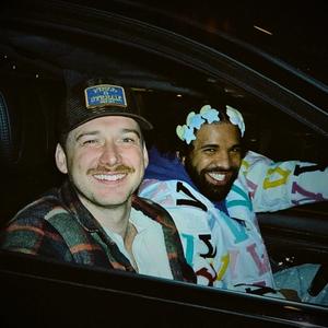 Morgan Wallen and Drake on the set for You Broke My Heart