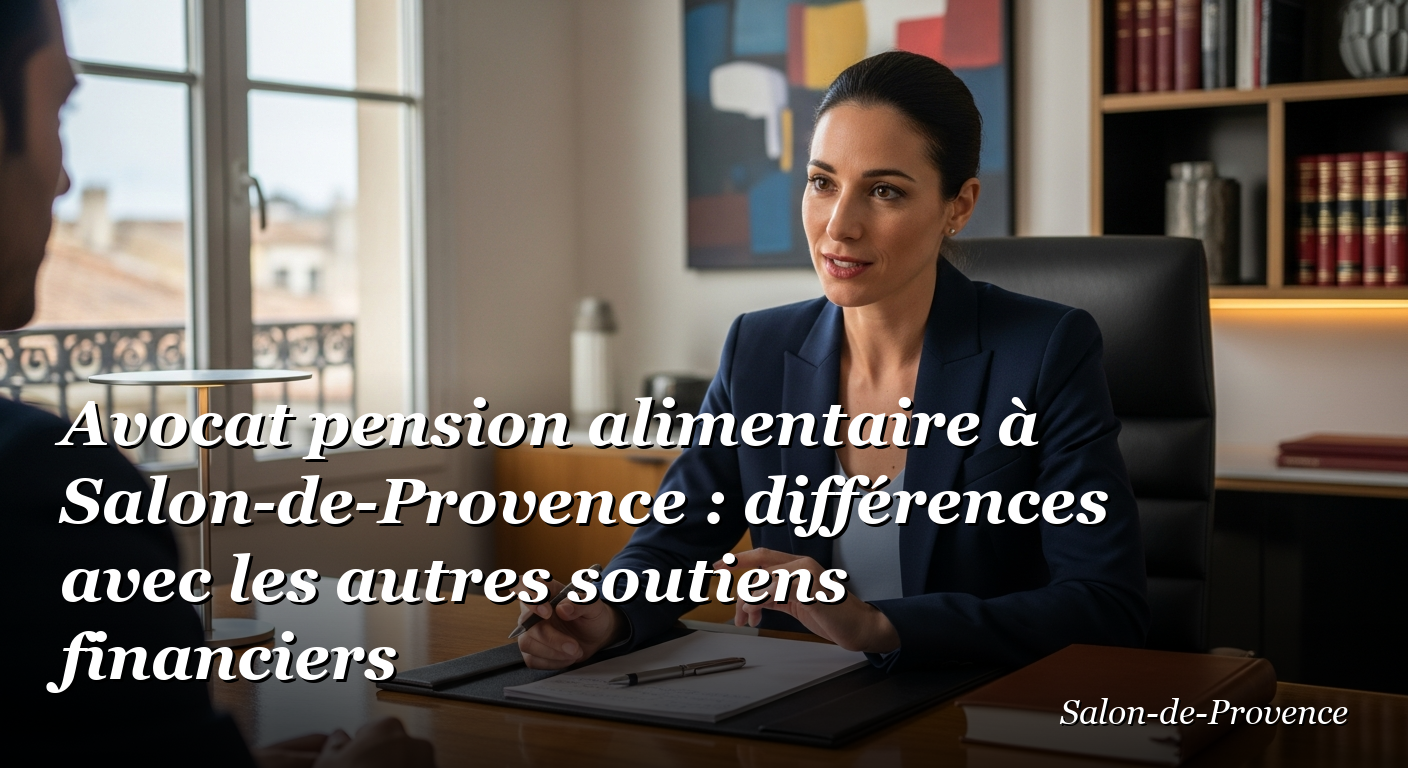Avocat pension alimentaire à Salon-de-Provence : différences avec les autres soutiens financiers