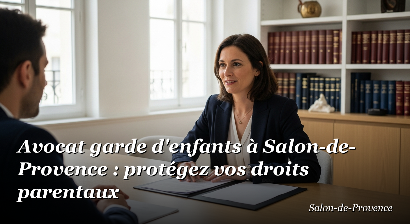 Avocat garde d'enfants à Salon-de-Provence : protégez vos droits parentaux