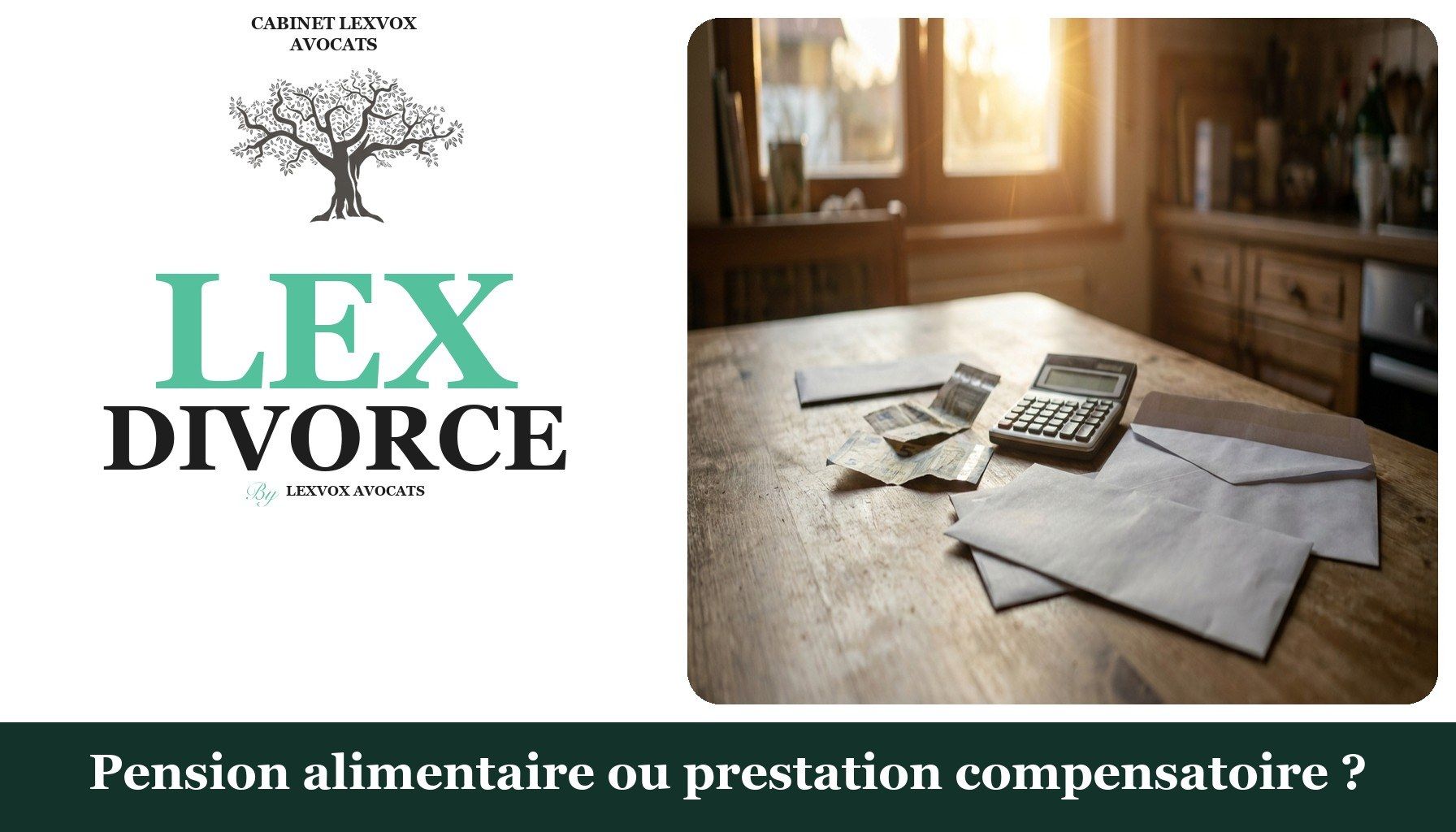 Pension alimentaire ou prestation compensatoire ?