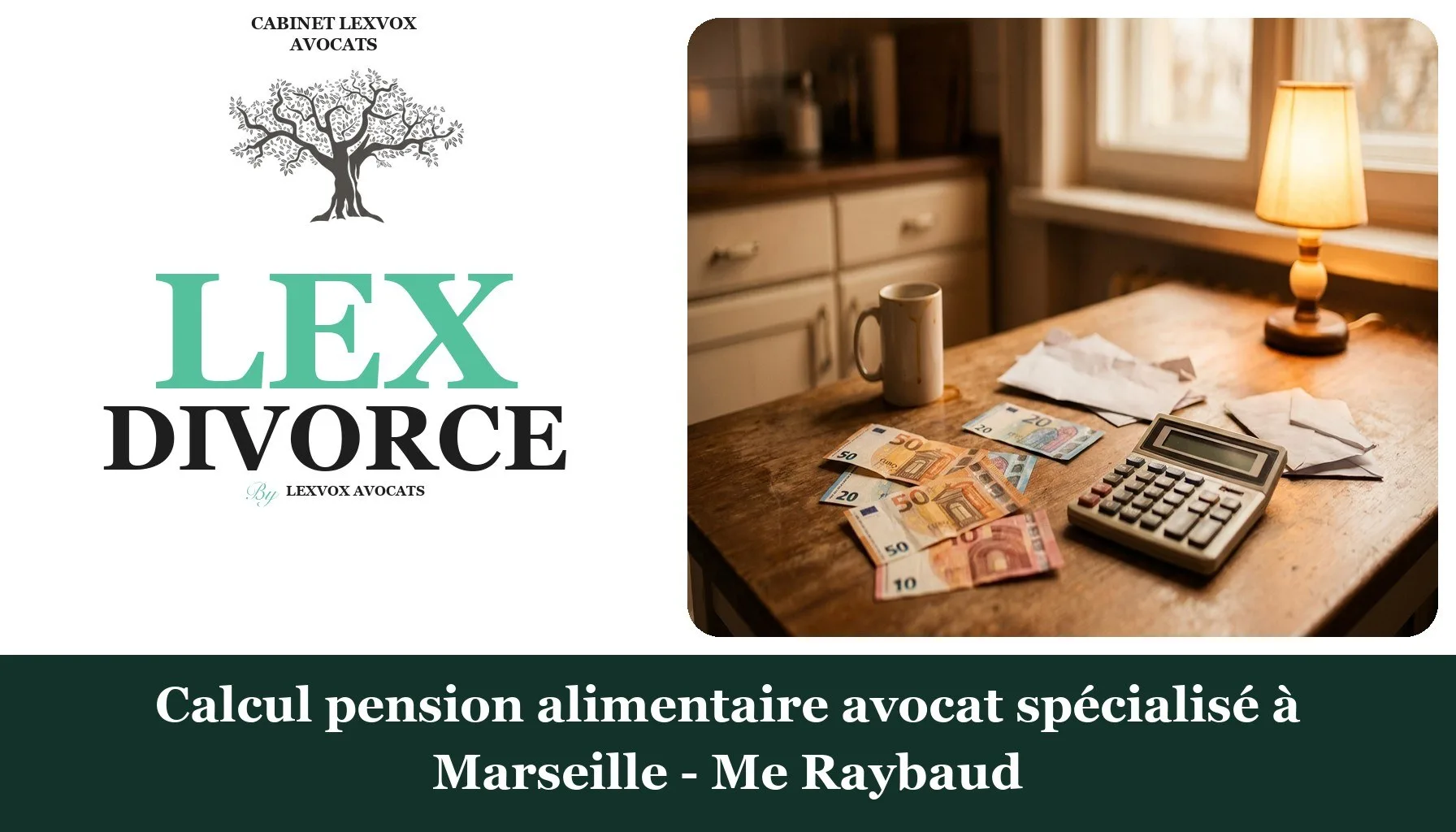 Calcul pension alimentaire avocat spécialisé à Marseille - Me Raybaud