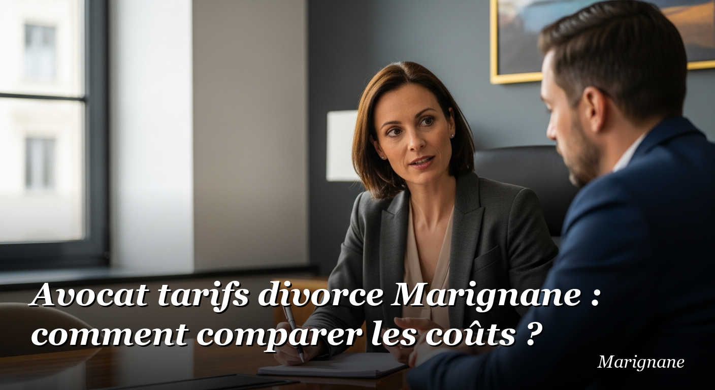 Avocat tarifs divorce Marignane : comment comparer les coûts ?