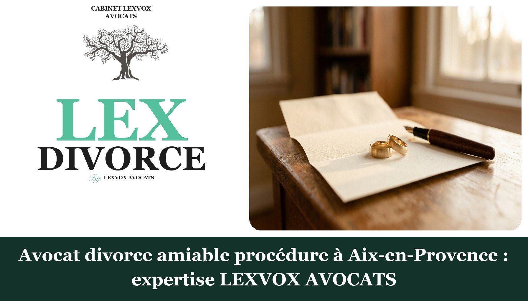 Avocat divorce amiable procédure à Aix-en-Provence : expertise LEXVOX AVOCATS