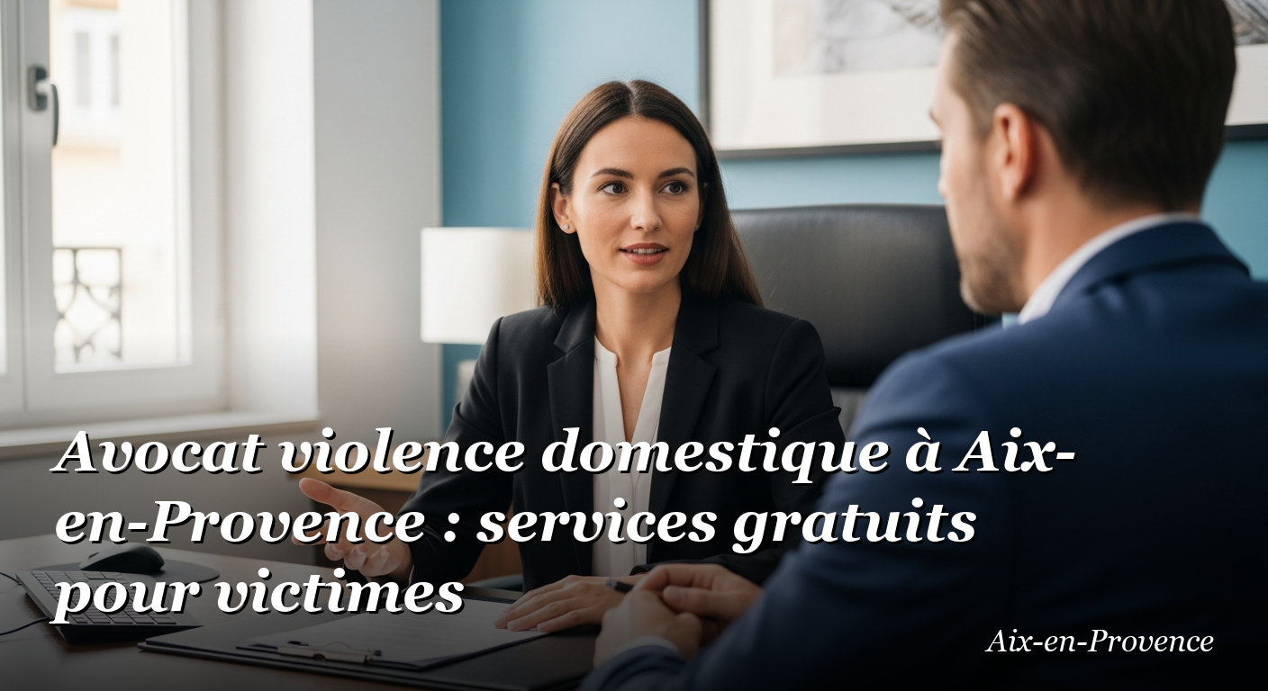 Avocat violence domestique à Aix-en-Provence : services gratuits pour victimes