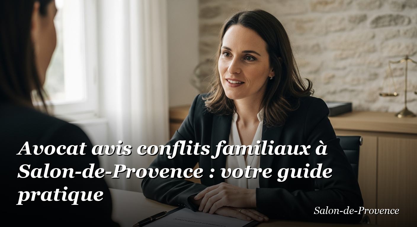 Avocat avis conflits familiaux à Salon-de-Provence : votre guide pratique