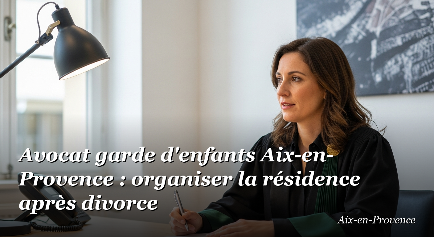 Avocat garde d'enfants Aix-en-Provence : organiser la résidence après divorce