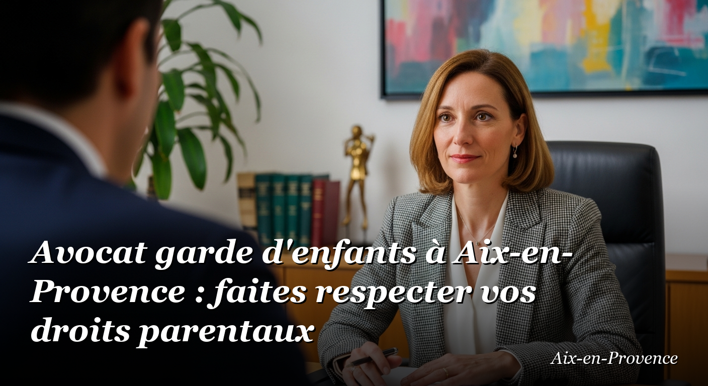 Avocat garde d'enfants à Aix-en-Provence : faites respecter vos droits parentaux