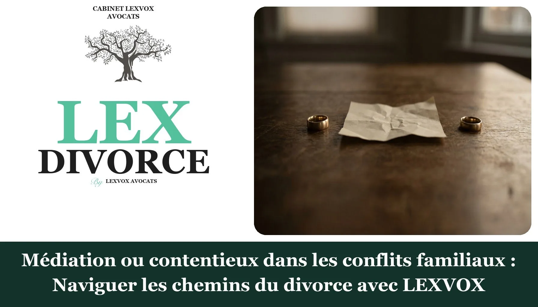 Médiation ou contentieux dans les conflits familiaux : Naviguer les chemins du divorce avec LEXVOX