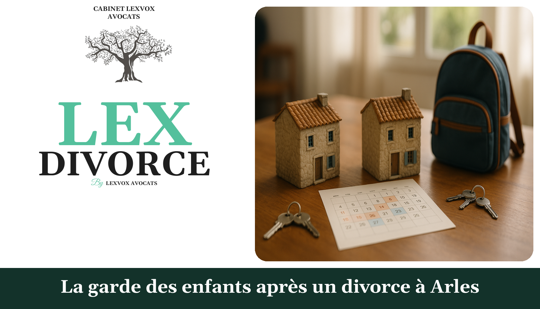 Résidence alternée après une séparation : calendrier de garde, cartable et clés de deux logements