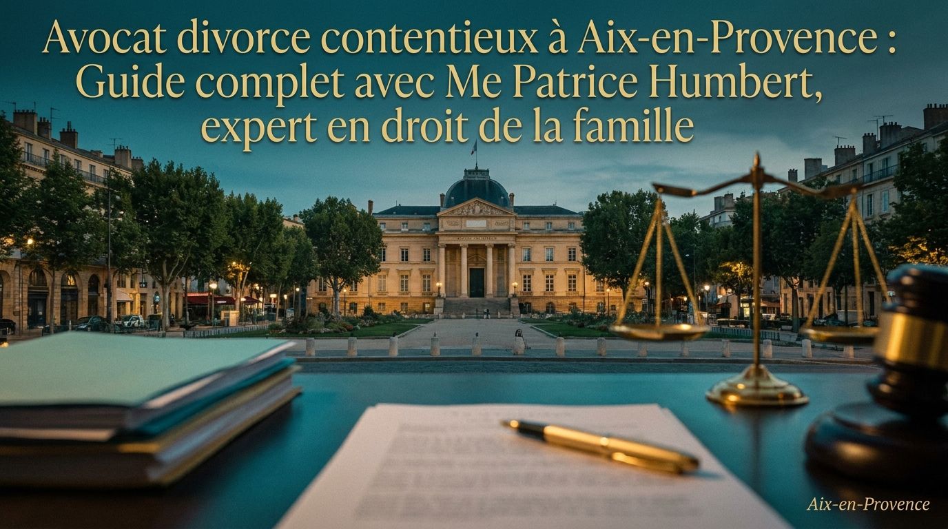 Avocat divorce contentieux à Aix-en-Provence : Guide complet avec Me Patrice Humbert, expert en droit de la famille — Cabinet LEXVOX Avocats