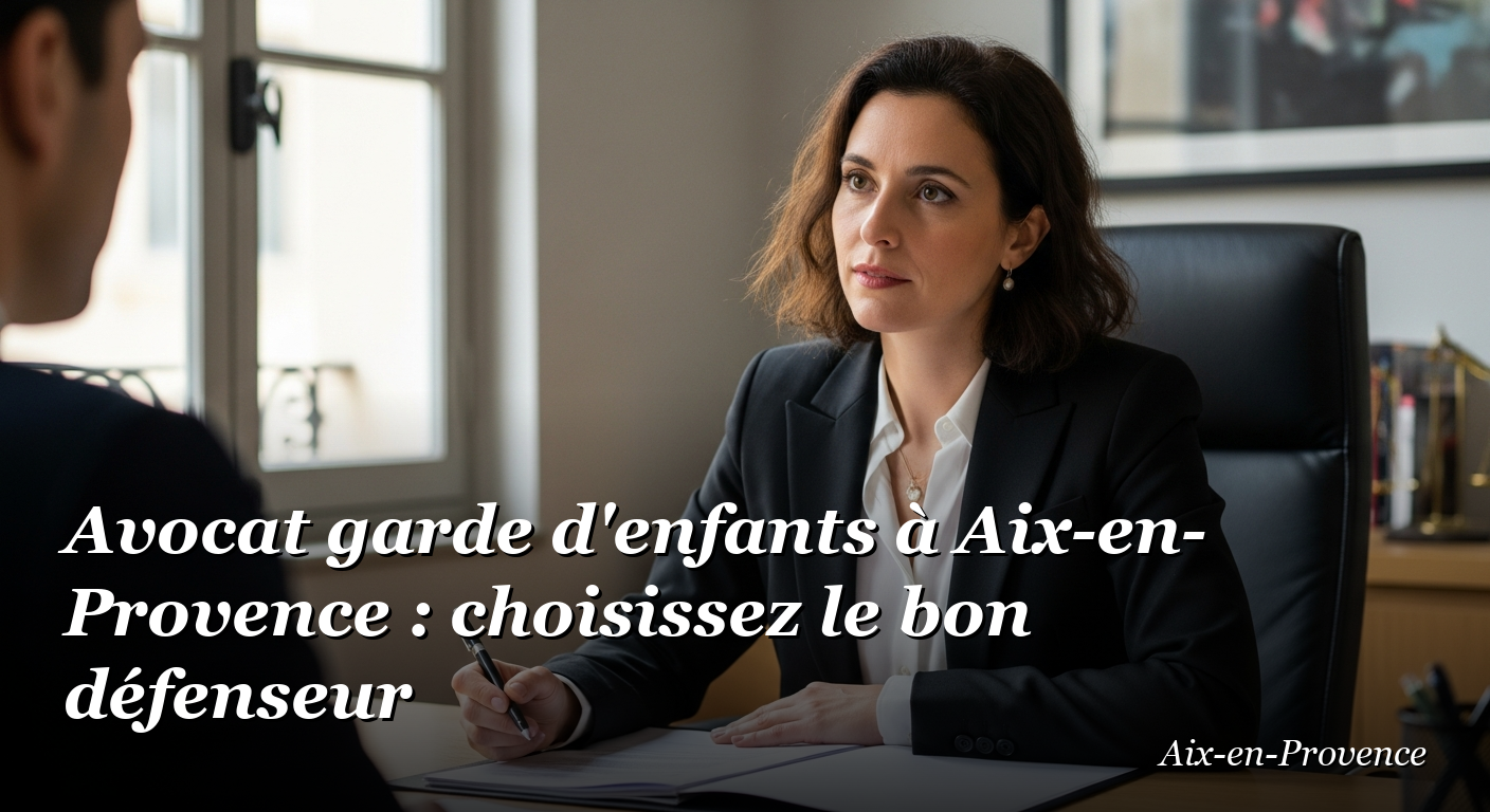 Avocat garde d'enfants à Aix-en-Provence : choisissez le bon défenseur