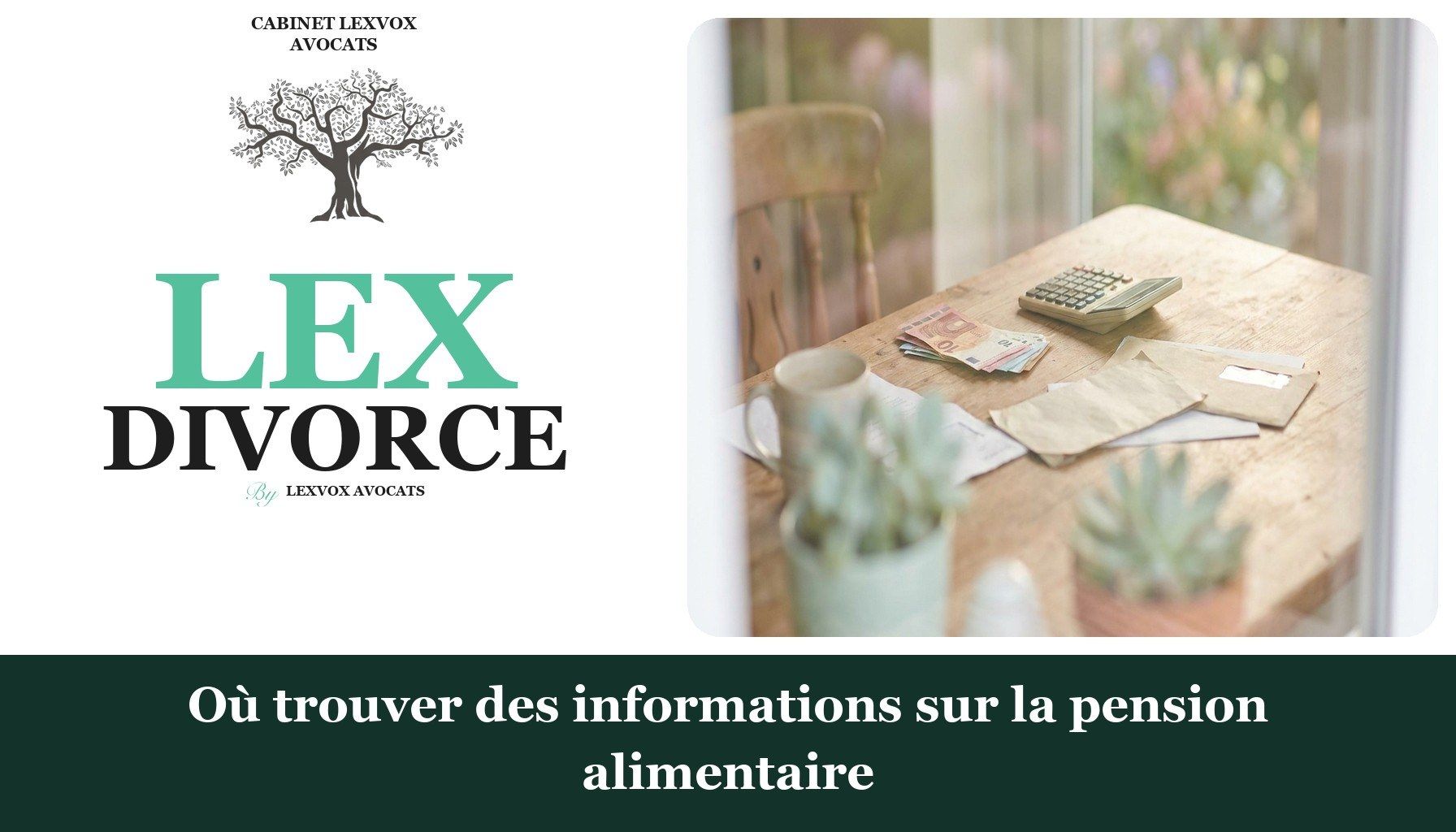 Où trouver des informations sur la pension alimentaire