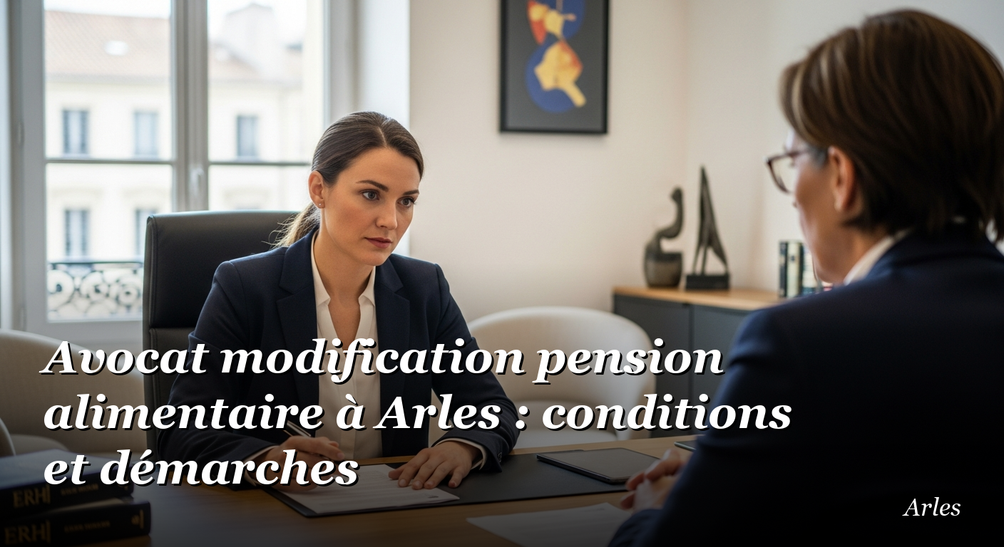Avocat modification pension alimentaire à Arles : conditions et démarches