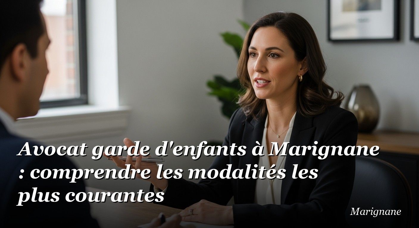 Avocat garde d'enfants à Marignane : comprendre les modalités les plus courantes
