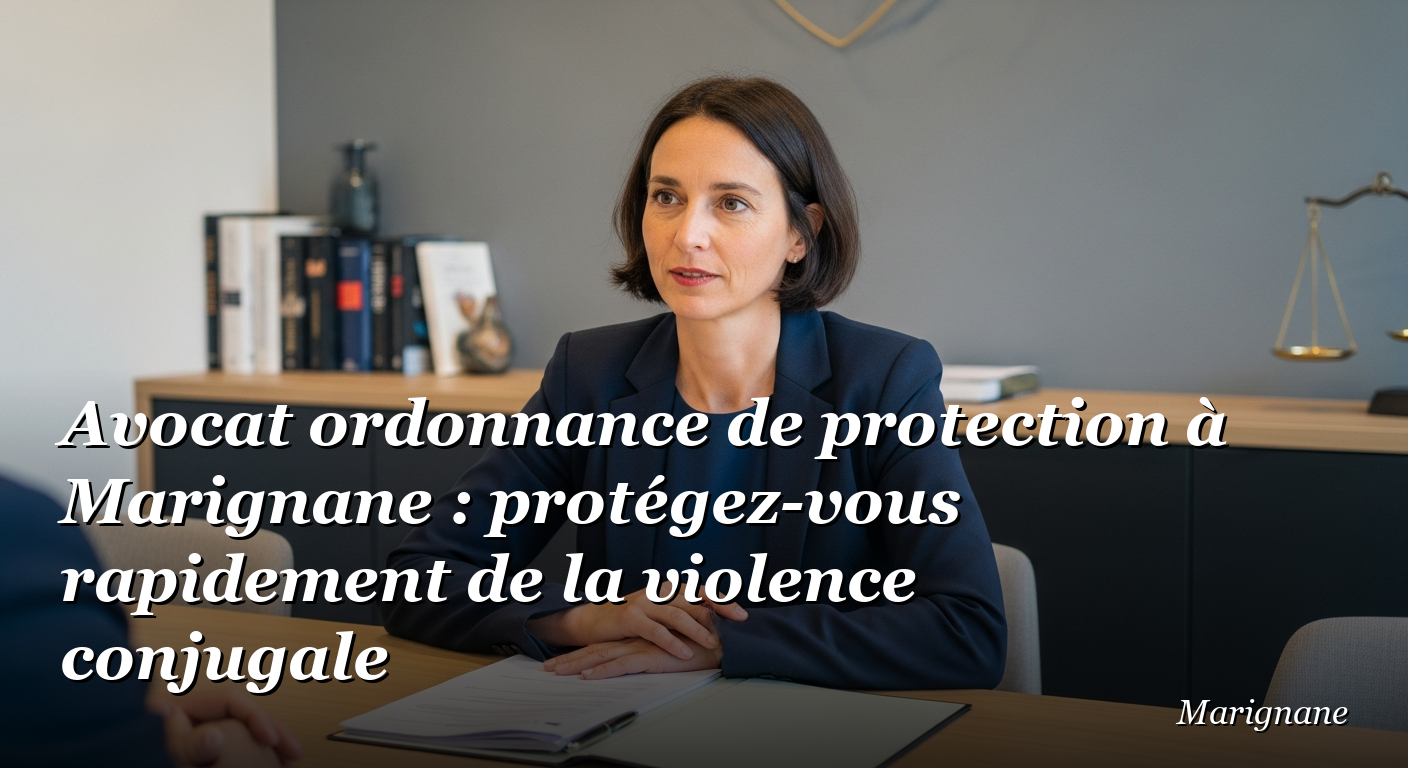 Avocat ordonnance de protection à Marignane : protégez-vous rapidement de la violence conjugale