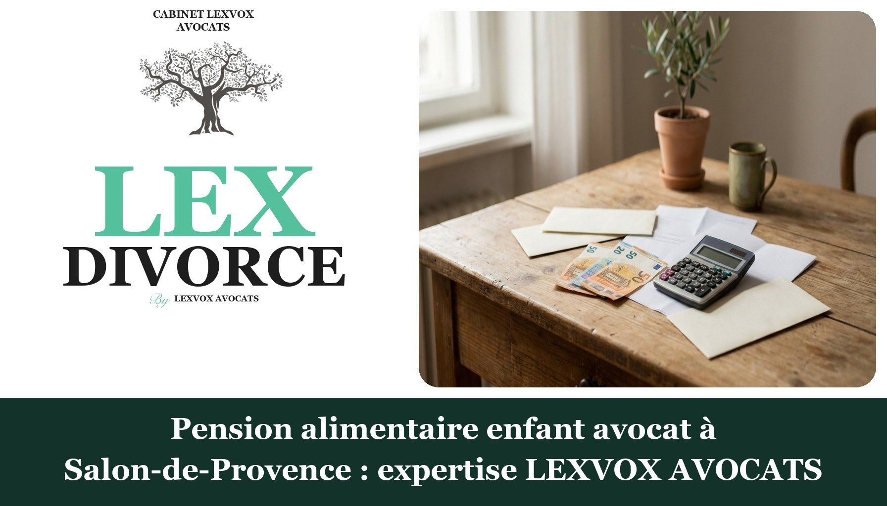 Pension alimentaire enfant avocat à Salon-de-Provence : expertise LEXVOX AVOCATS