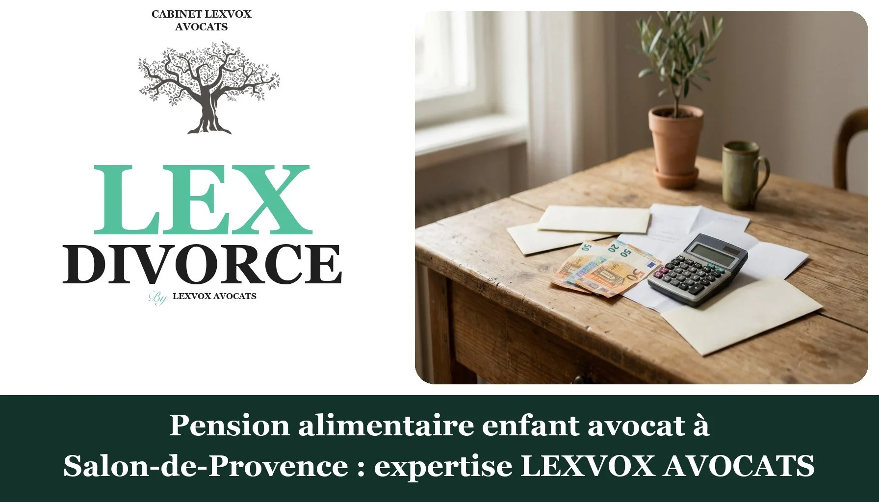 Pension alimentaire enfant avocat à Salon-de-Provence : expertise LEXVOX AVOCATS
