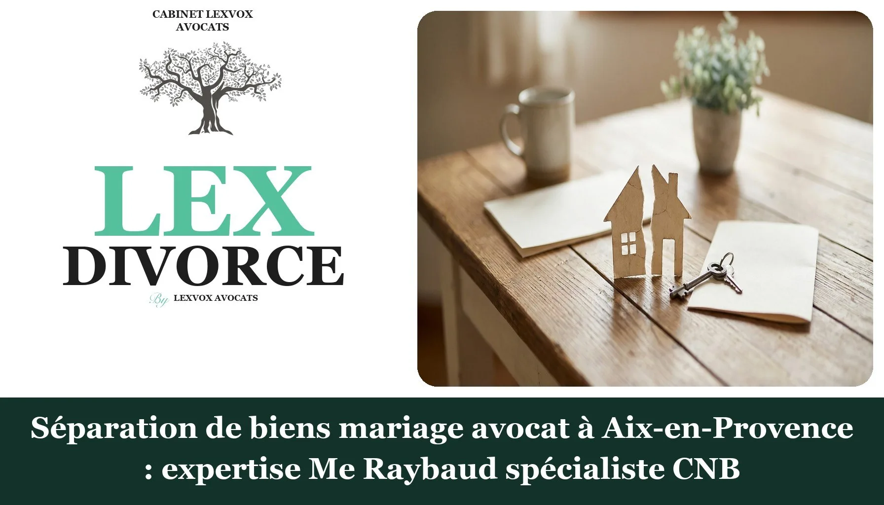 Séparation de biens mariage avocat à Aix-en-Provence : expertise Me Raybaud spécialiste CNB