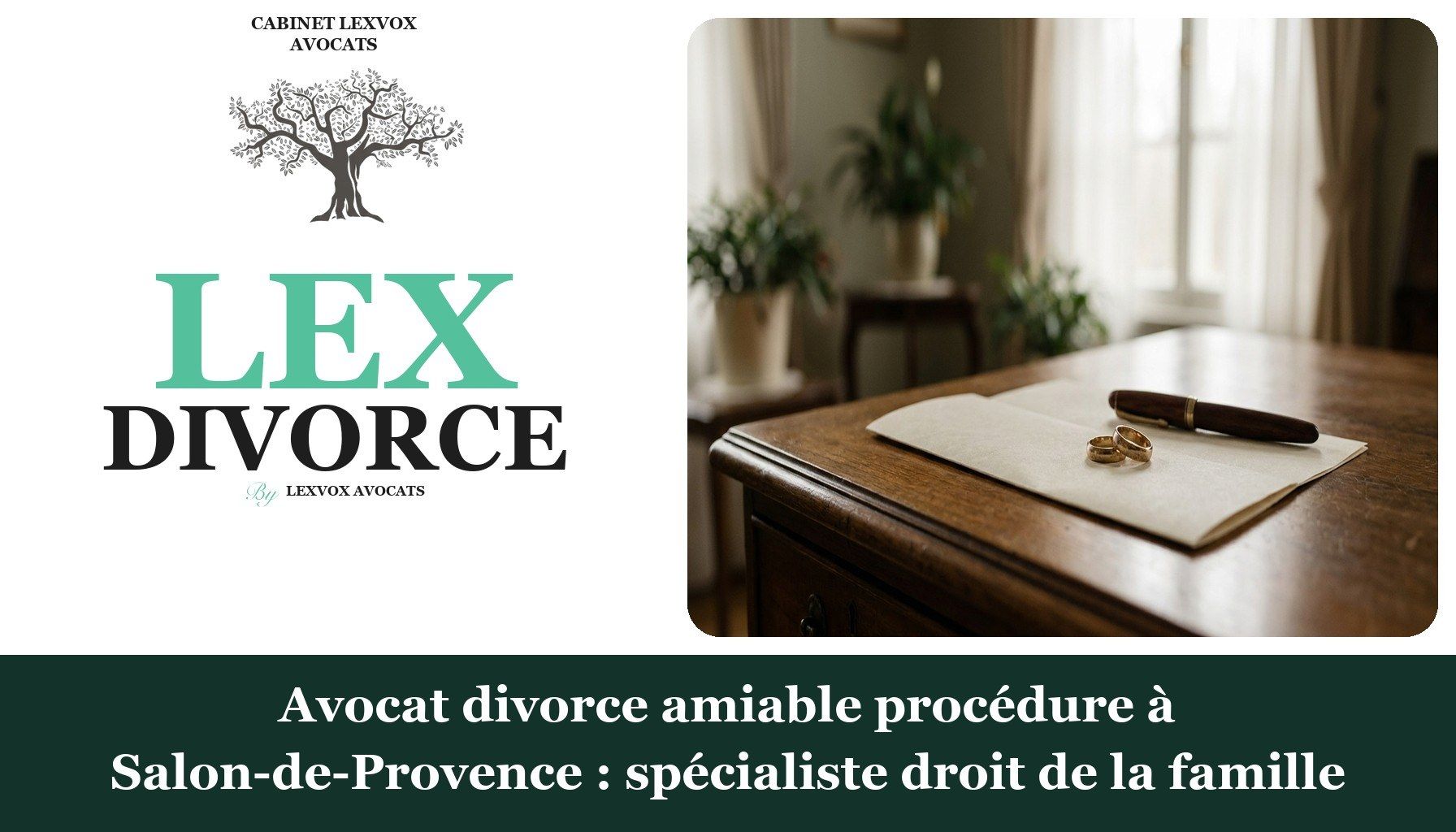 Avocat divorce amiable procédure à Salon-de-Provence : spécialiste droit de la famille
