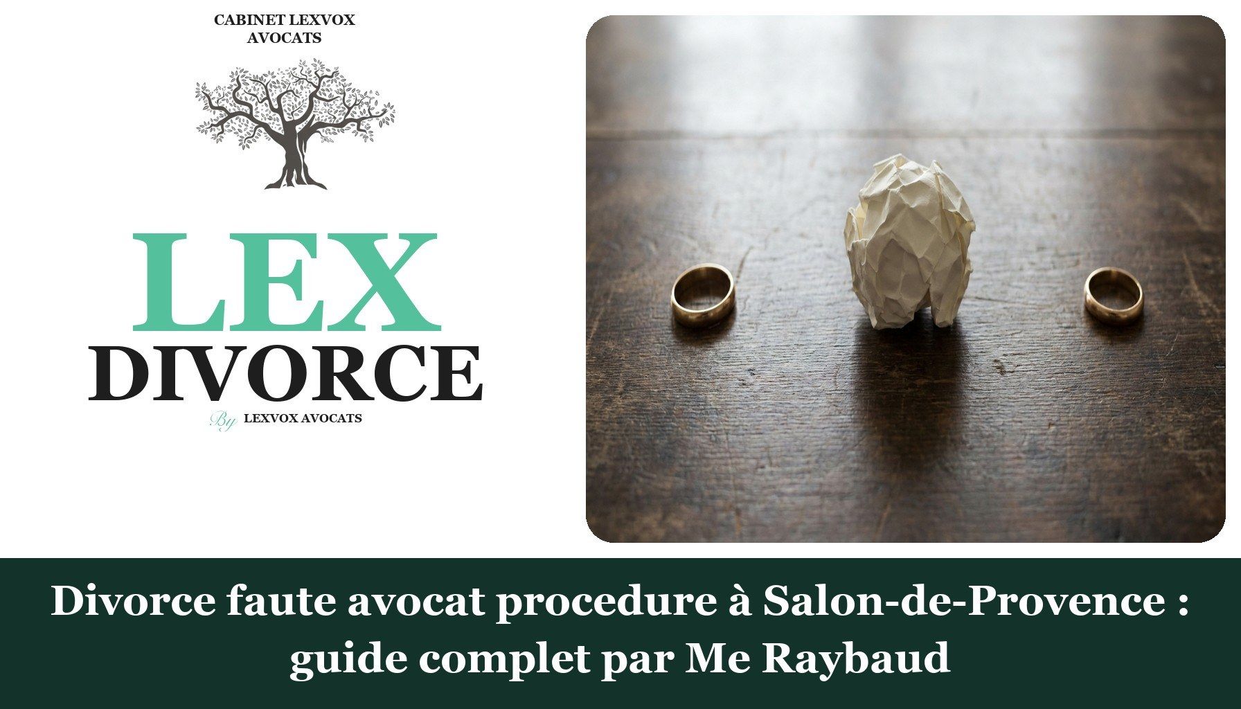 Divorce faute avocat procedure à Salon-de-Provence : guide complet par Me Raybaud