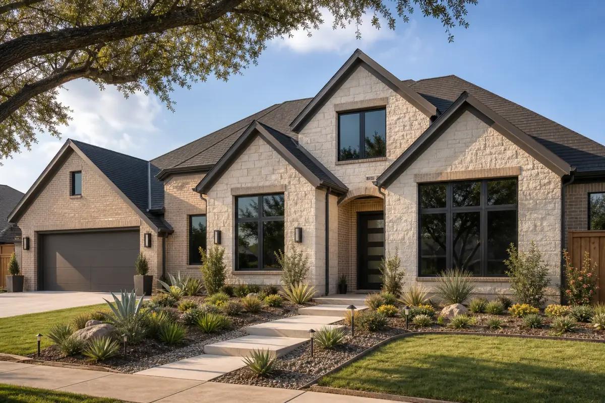 Contemporary North Texas home with professionally tinted windows