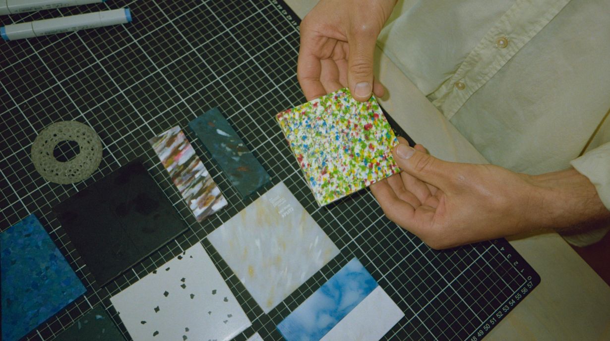 Campaign image from the Urbanears sustainability initiative shoot, June 2021
