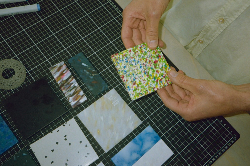 Campaign image from the Urbanears sustainability initiative shoot, June 2021