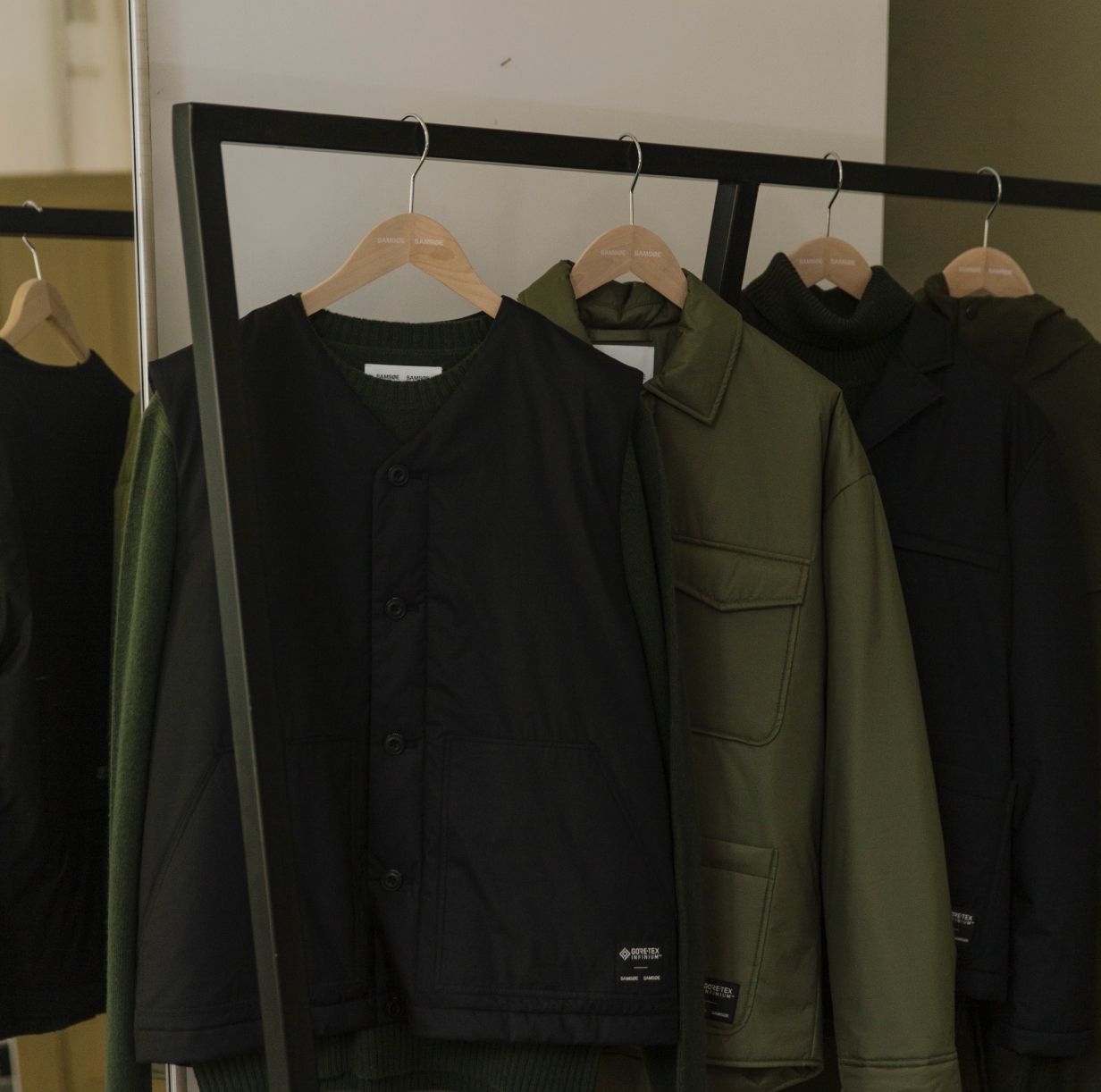 Product detail from the GORE-TEX x Samsøe Samsøe capsule collection.