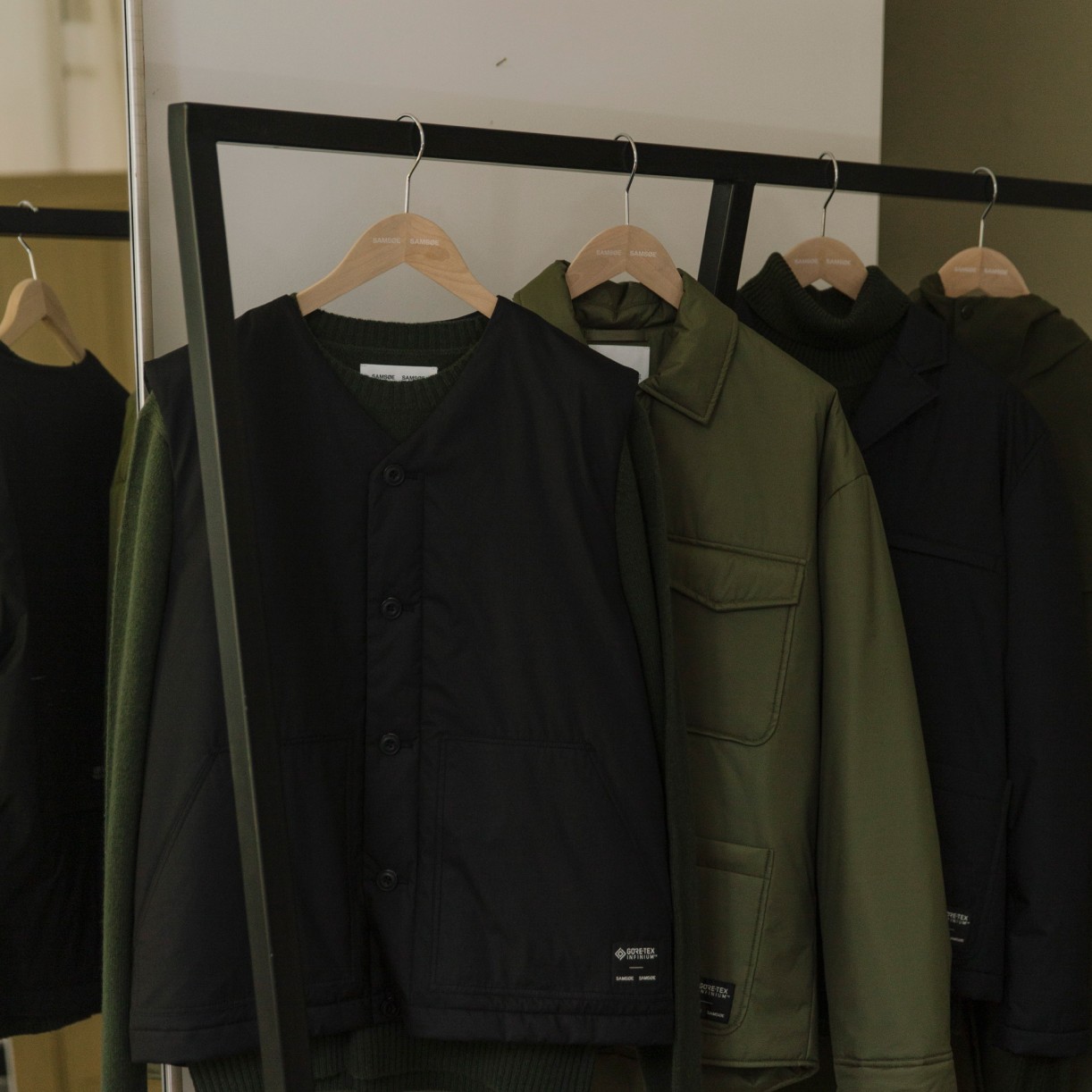 Product detail from the GORE-TEX x Samsøe Samsøe capsule collection.