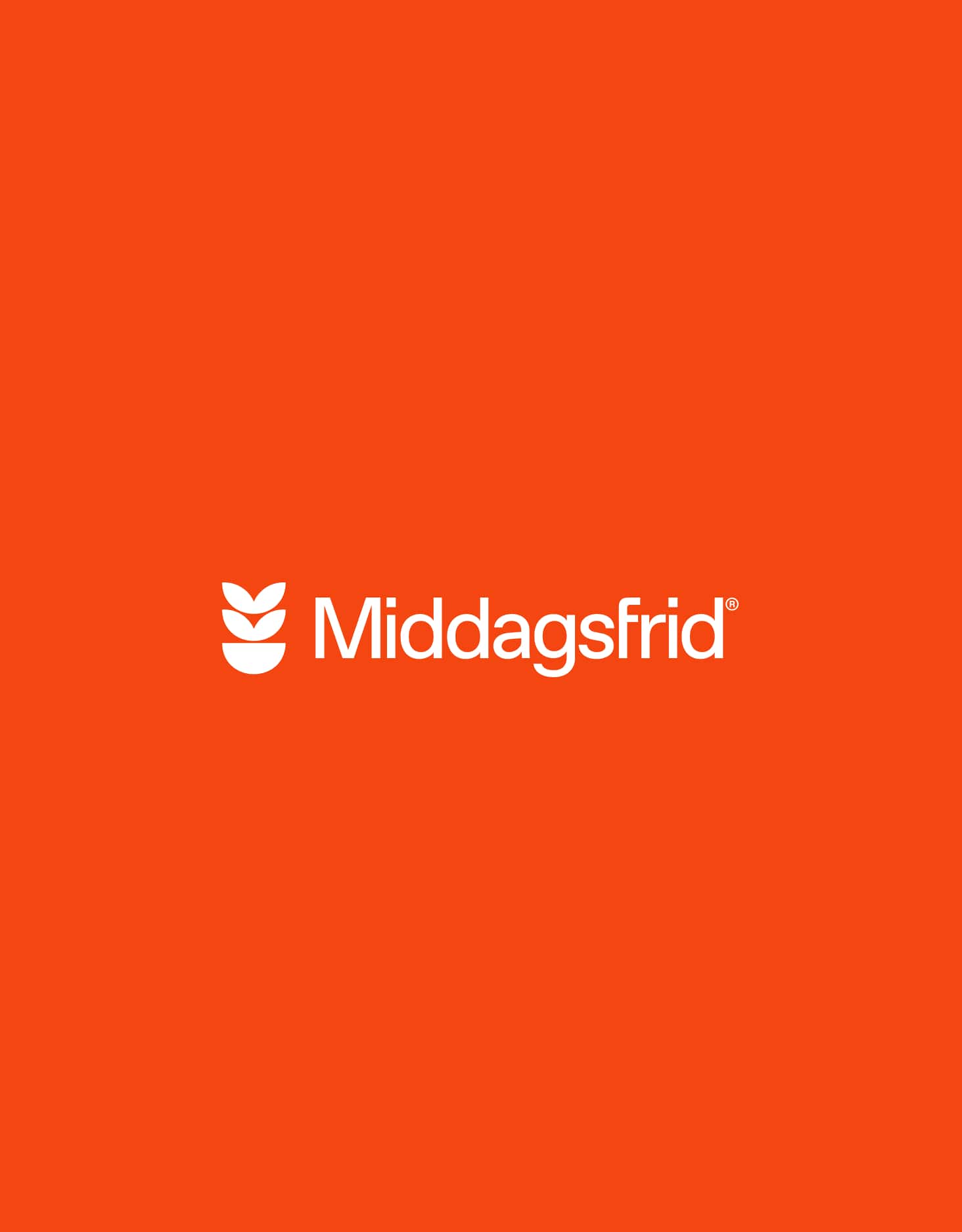 Middagsfrid packaging detail showing the updated visual identity, right of a paired photograph