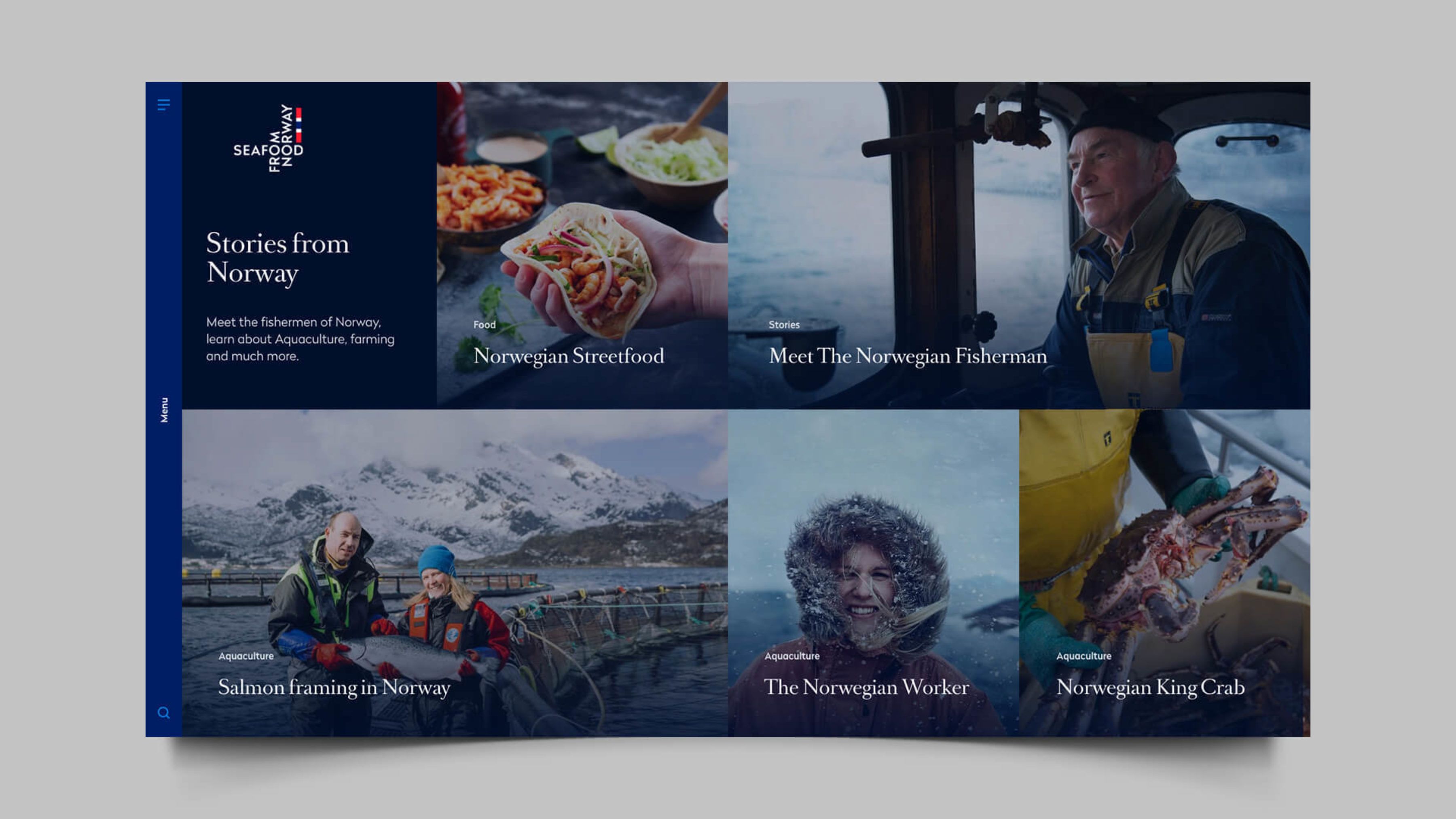 En side fra Seafood from Norway-nettsiden.