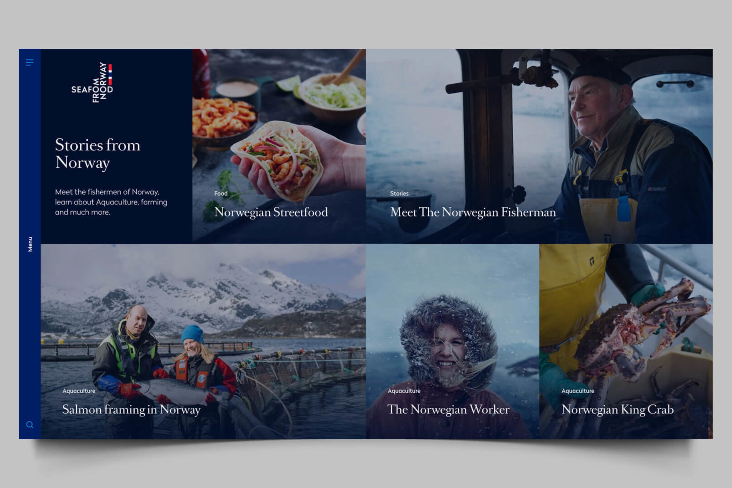 En side fra Seafood from Norway-nettsiden.