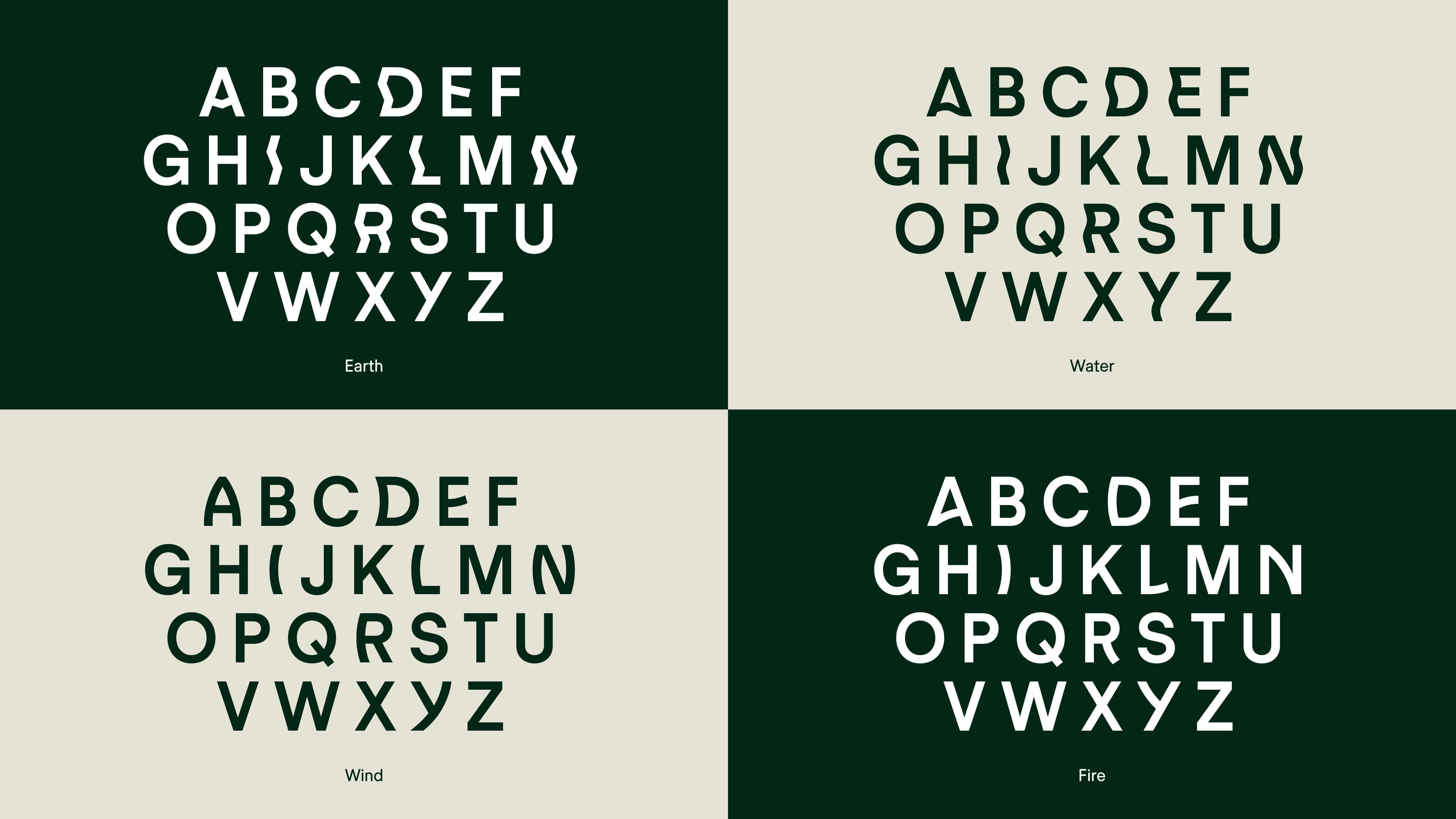 Et spesimenark av Icelandias typografisystem i ulike overskrift- og brødtekstvekter