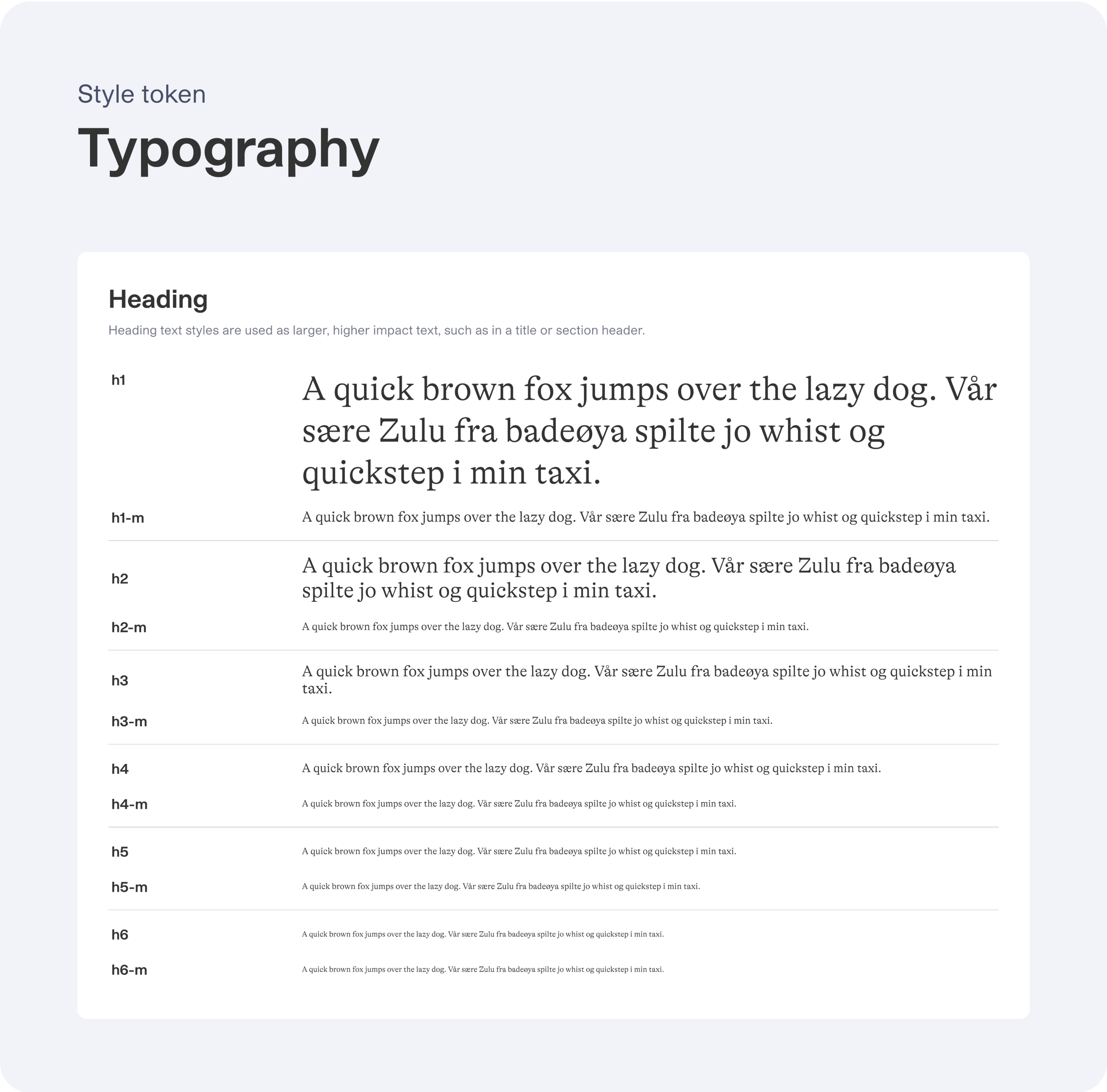 Typography page from the Documaster design system.