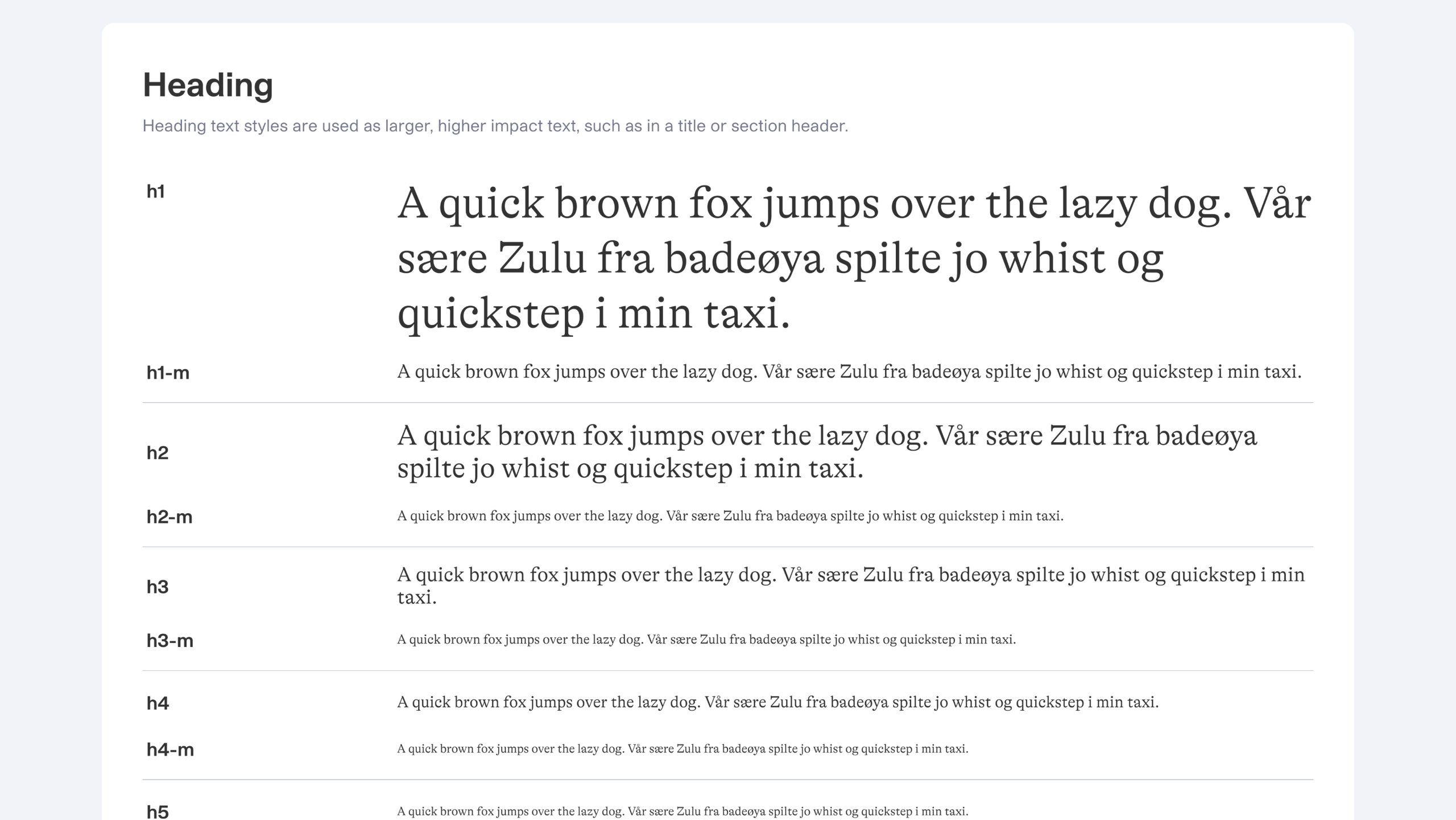 Typography page from the Documaster design system.