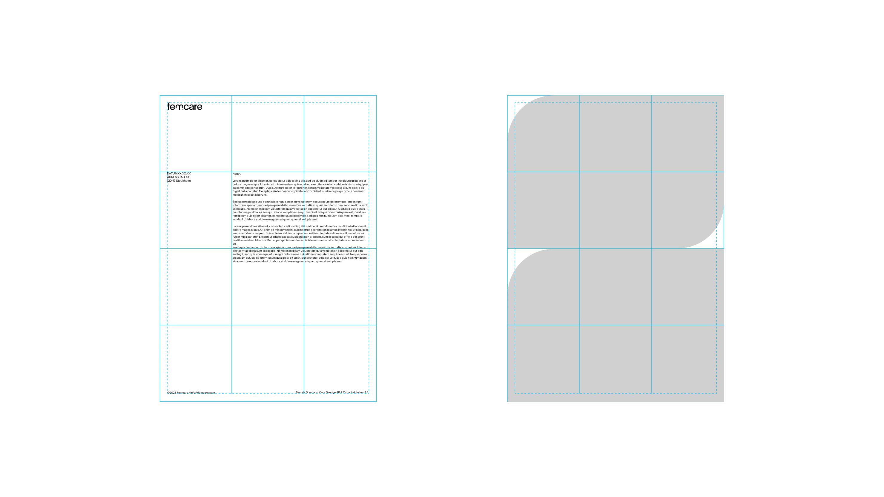 Femcare brand identity: landscape photography from the identity's supporting imagery.