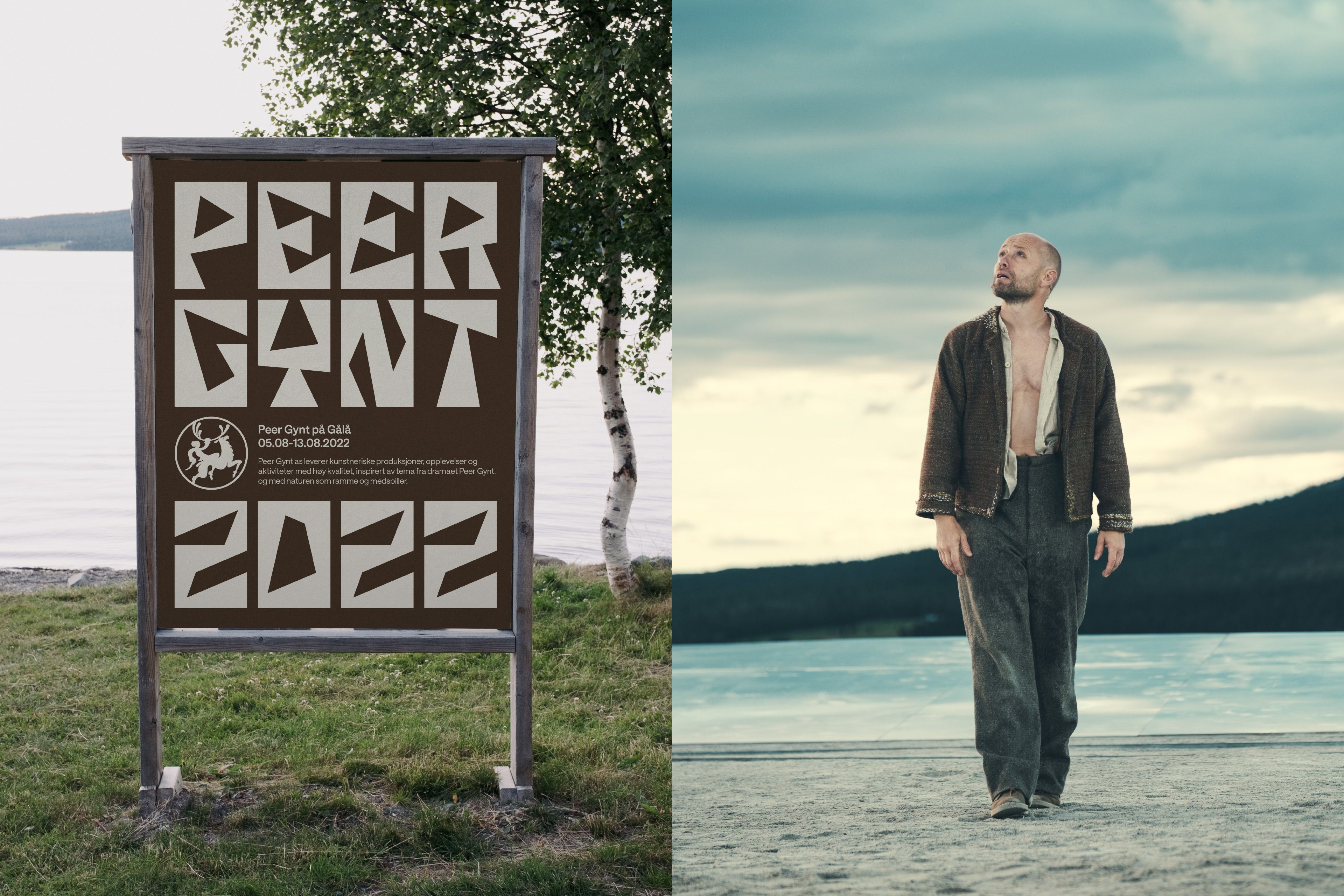 Fullbredde produksjonsfotografi fra Peer Gynt-festivalens nye visuelle identitet