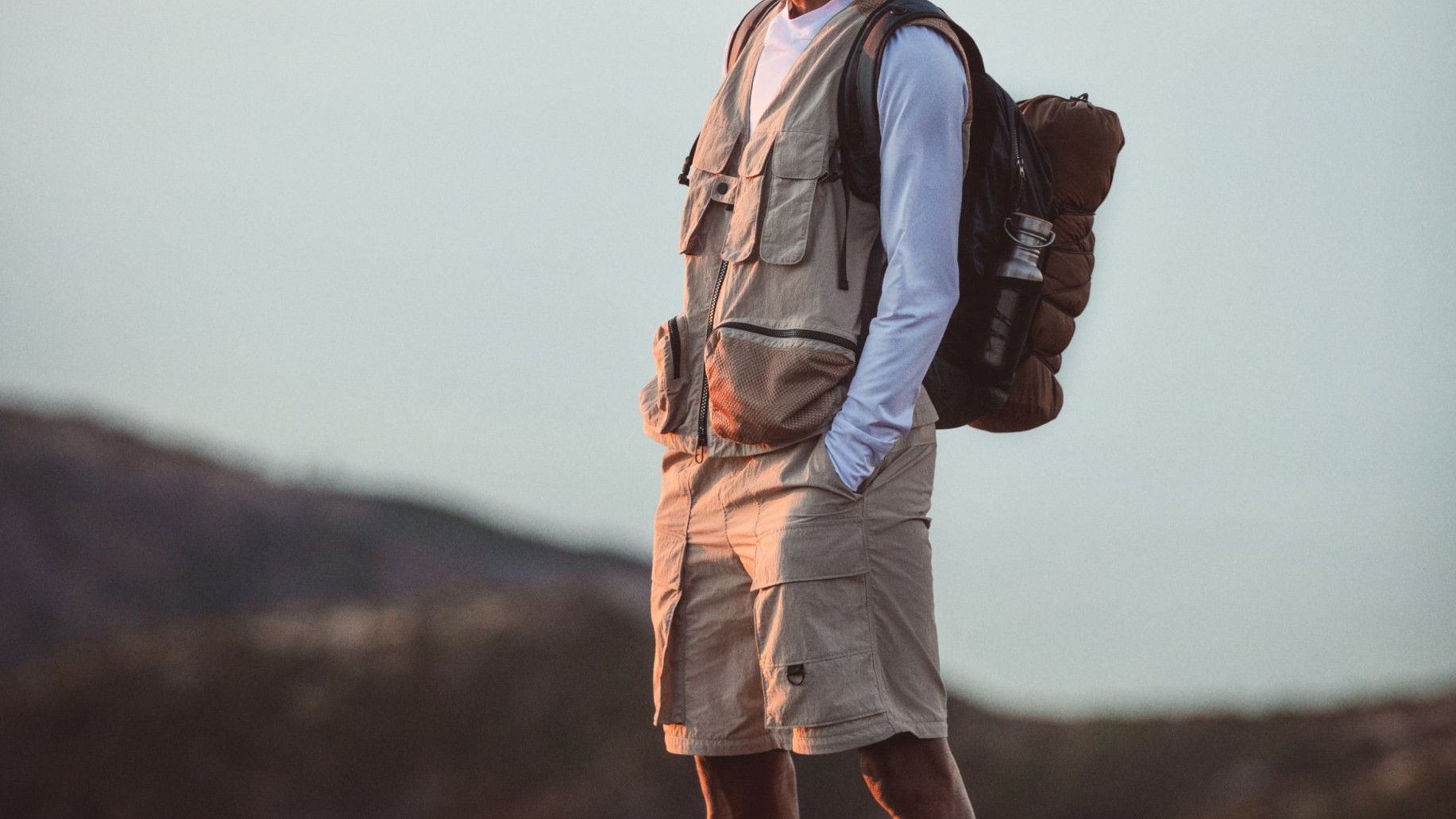 Portrait image from the Head into space concept showing H&M trailwear outdoors